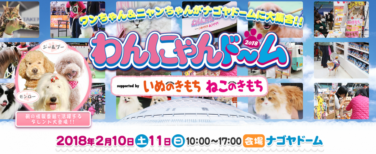 ワンちゃん＆ニャンちゃんがナゴヤドームに大集合！わんにゃんドーム2018